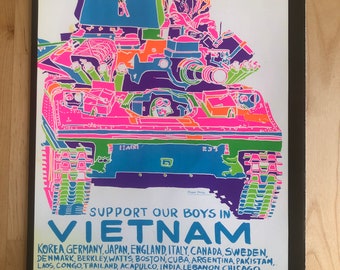 Dream Of Me Blacklight Poster Print Double Sided Support Our Boys Vietnam