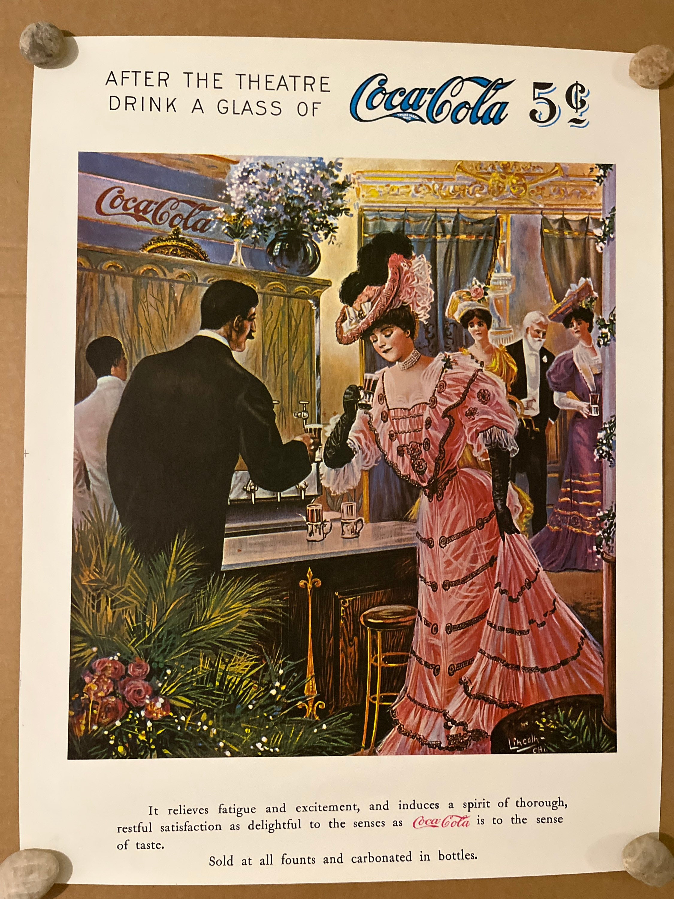 Coca Cola 5 Cents Vintage Poster 1970s Advertisement Print - Etsy