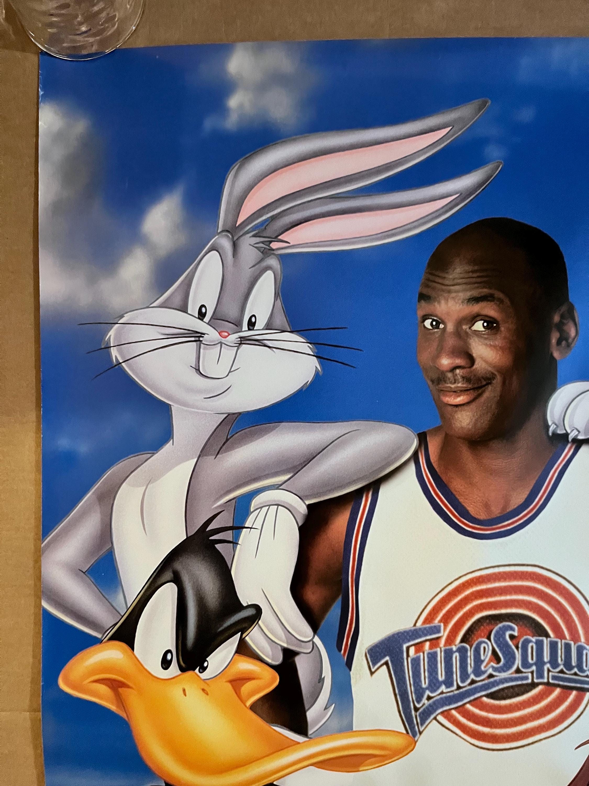 Space Jam Vintage Poster Michael Jordan Basketball Movie Bugs