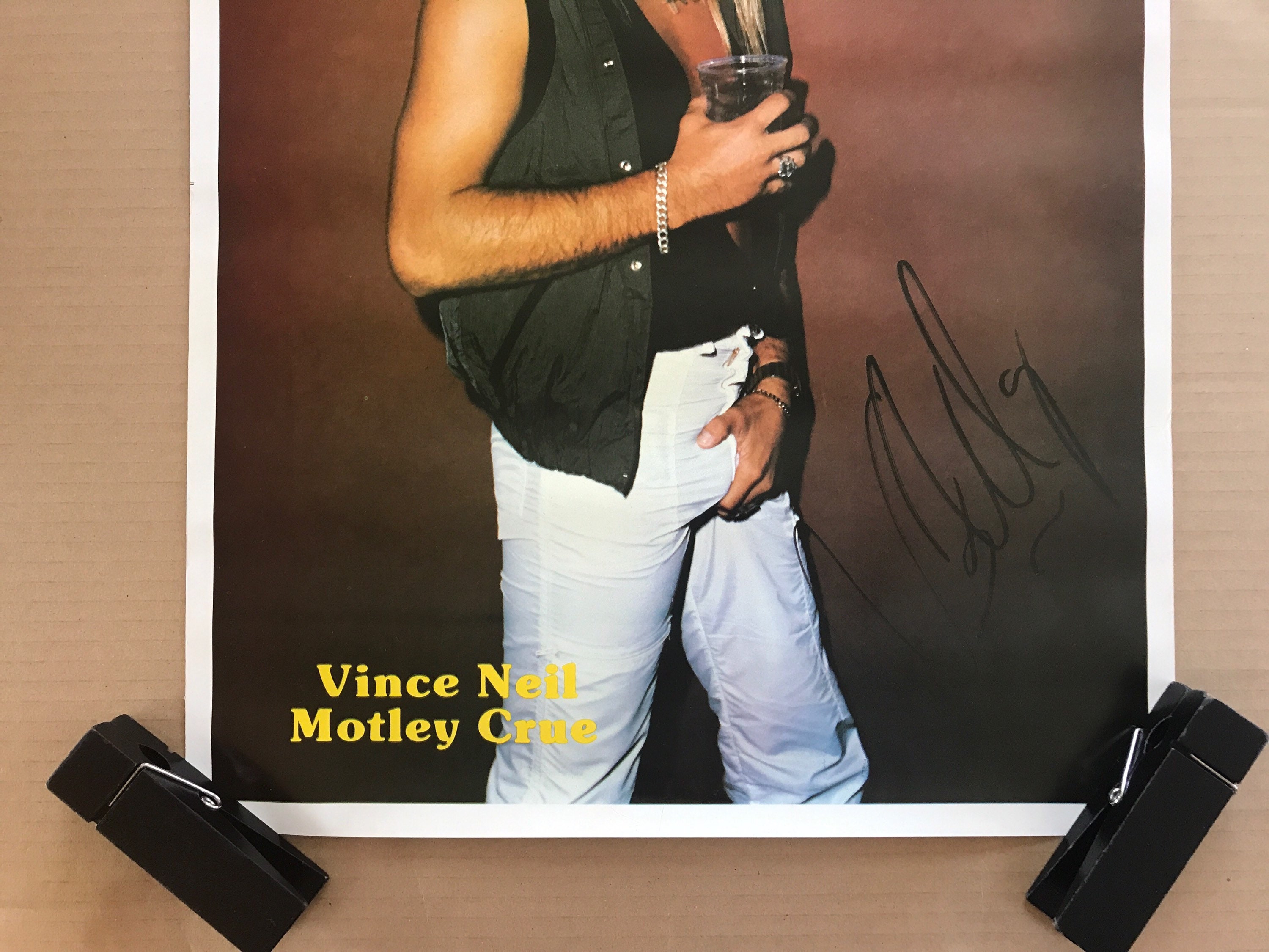 Vintage Original 1980s Motley Crue Vince Neil Pinup Rock Music