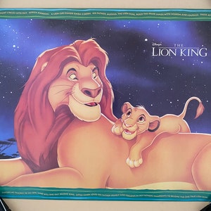 Lion King Vintage Disney Movie Poster 1990's