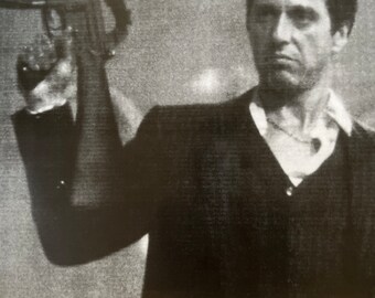 ヴィンテージ映画ポスター アル・パチーノ スカーフェイス 白黒 1980