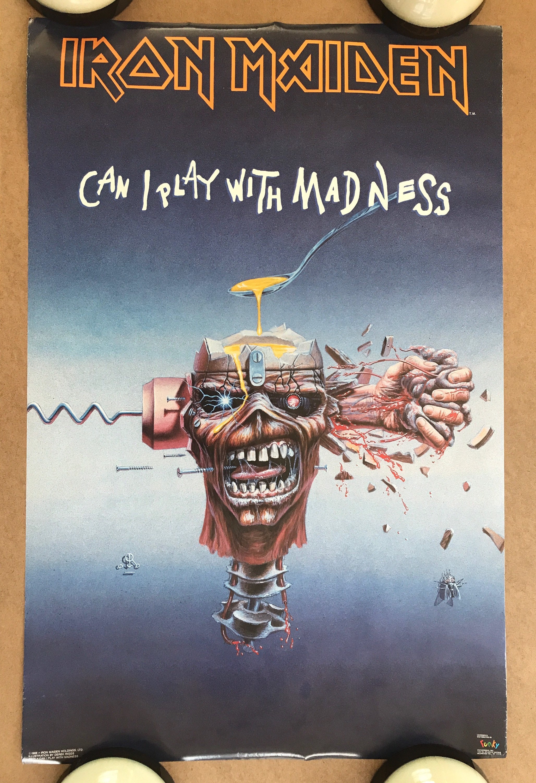 ヴィンテージ オリジナル 1980 年代 アイアン メイデン ポスター ヴィンテージ オリジナル 1980 年代 アイアン メイデン ポスター