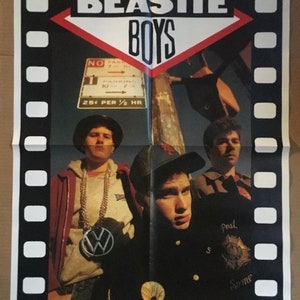 Vintage original de 1980 Beastie Boys Get Off my D*ck Poster Music Memorabilia