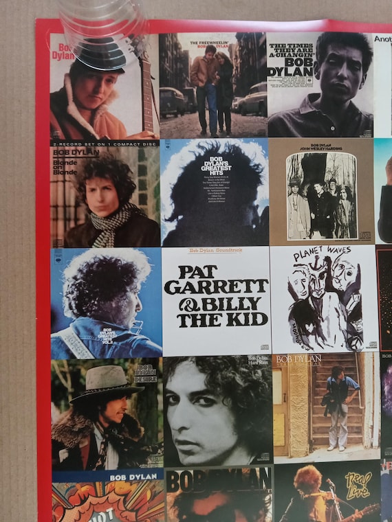 Bob Dylan Love and Left Vintage Poster Double Sided Album Collage