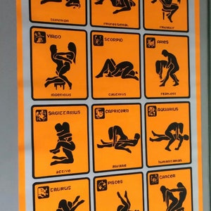 Zodiac Sex Positions Poster