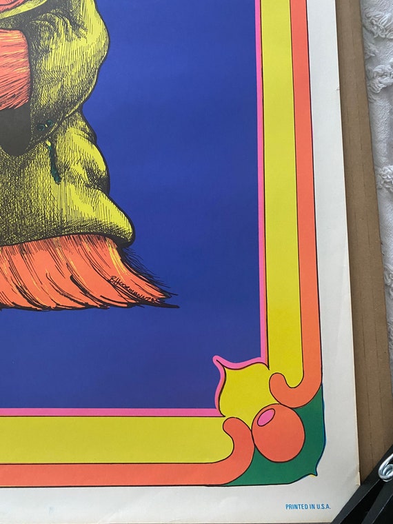 Original Vintage Black Light Poster Fred the Pervert 1970's - Etsy