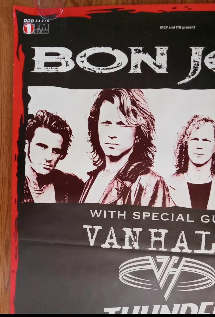 Vintage Bon Jovi Van Halen Wembley 1995 Concert XL Subway Size