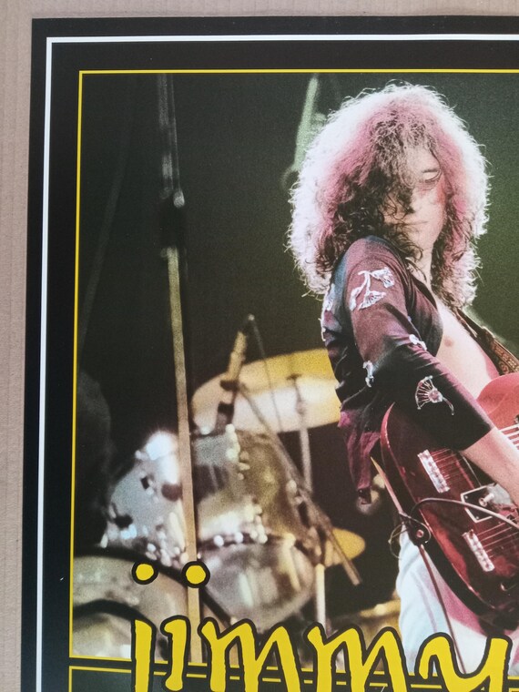 ヴィンテージ オリジナル ギタリスト ジミー ペイジ コラージュ