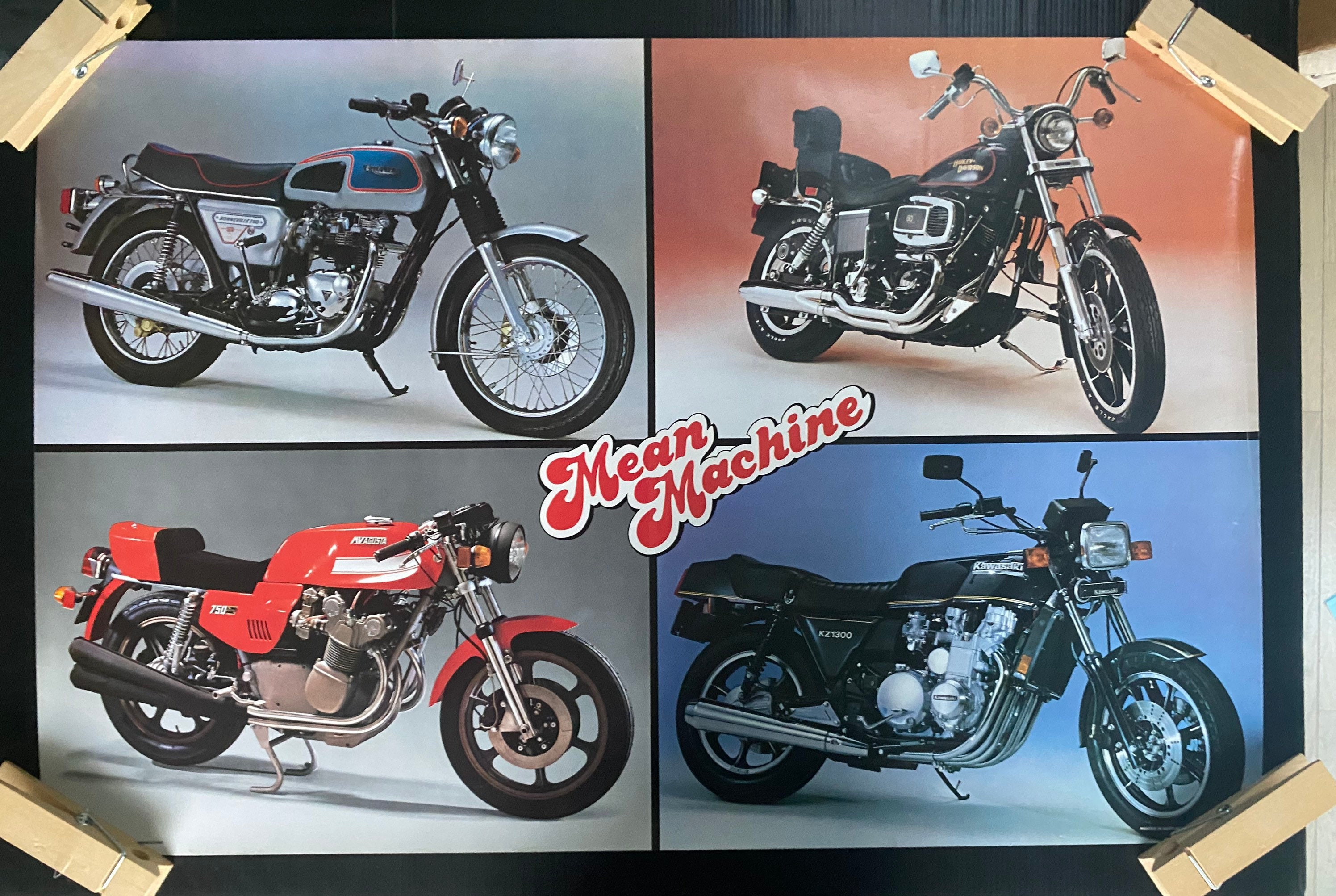 ミーンマシン バイク コラージュ ハーレーダビッドソン 1980