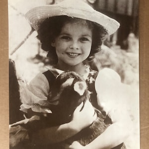 Shirley Temple actor infantil estrella de cine Sepia imprimir póster 1970s