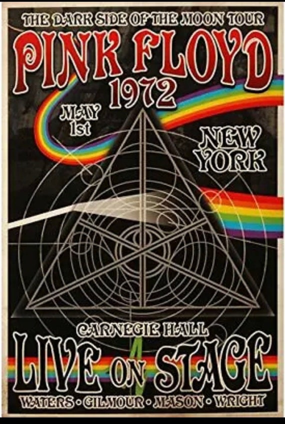 Pink Floyd at Carnegie Hall Concert Poster Print Music Memorabilia