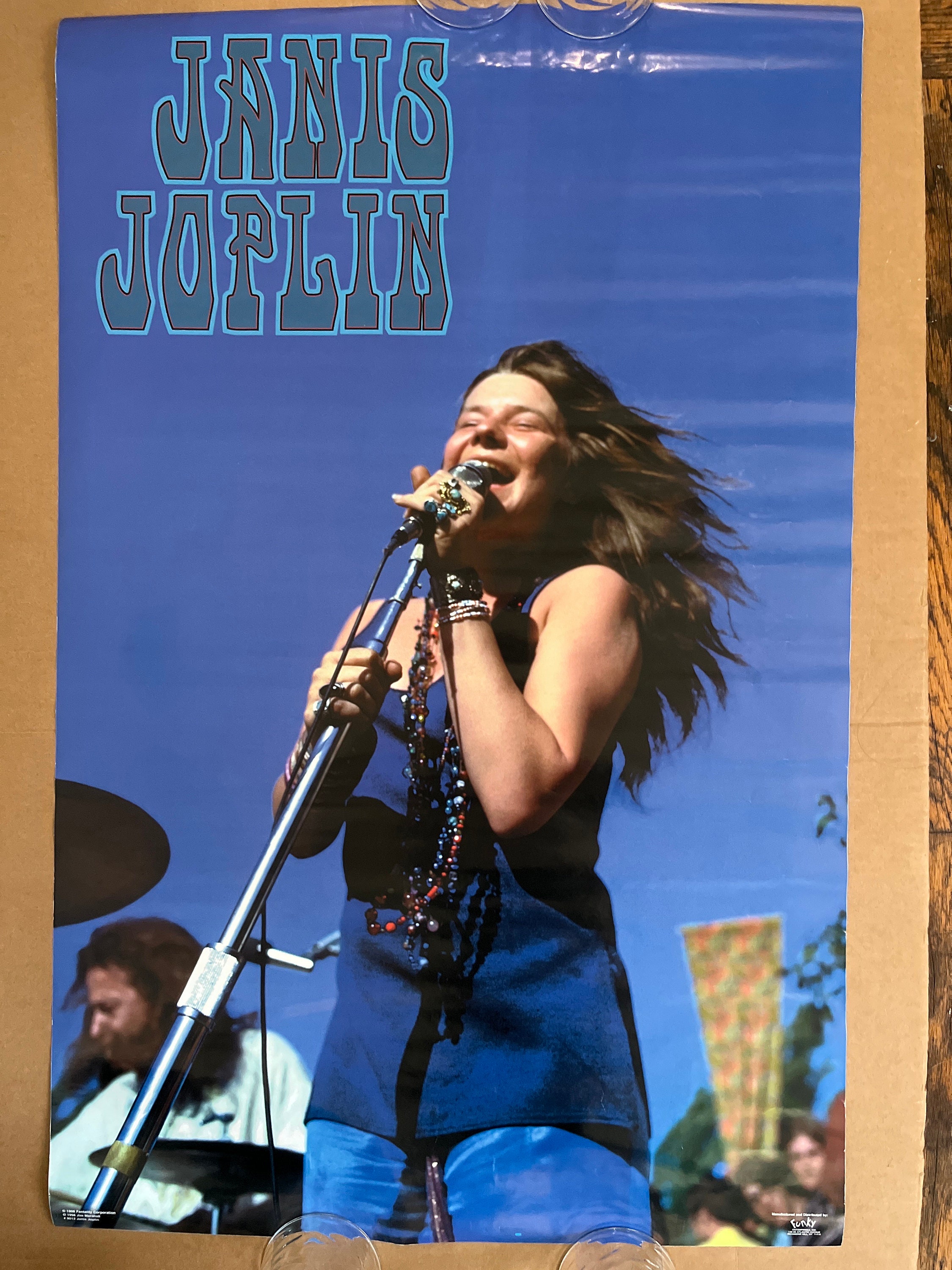 ジャニス ジョプリン 歌う ビンテージ ポスター 音楽 記念品 1998 記念