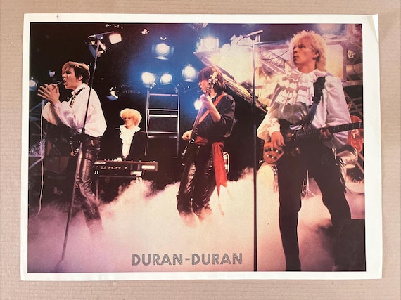 Vintage Original 1980s Duran Duran on Stage Poster Pop Music