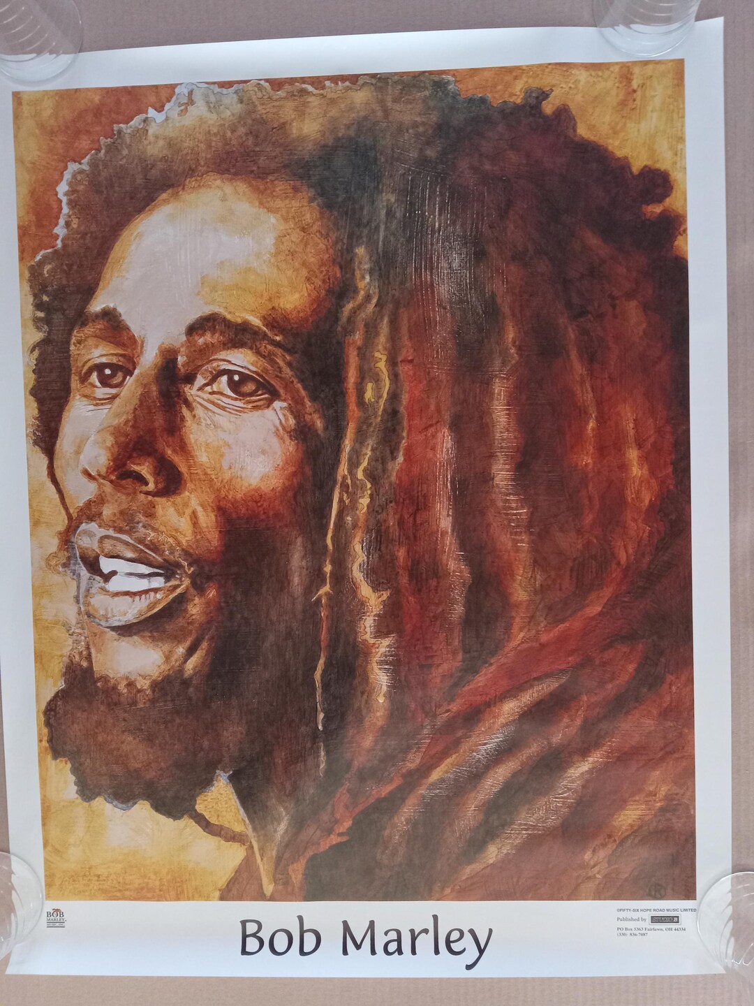 ボブ・マーリー ビンテージ ポスター イラスト 描画スタイル