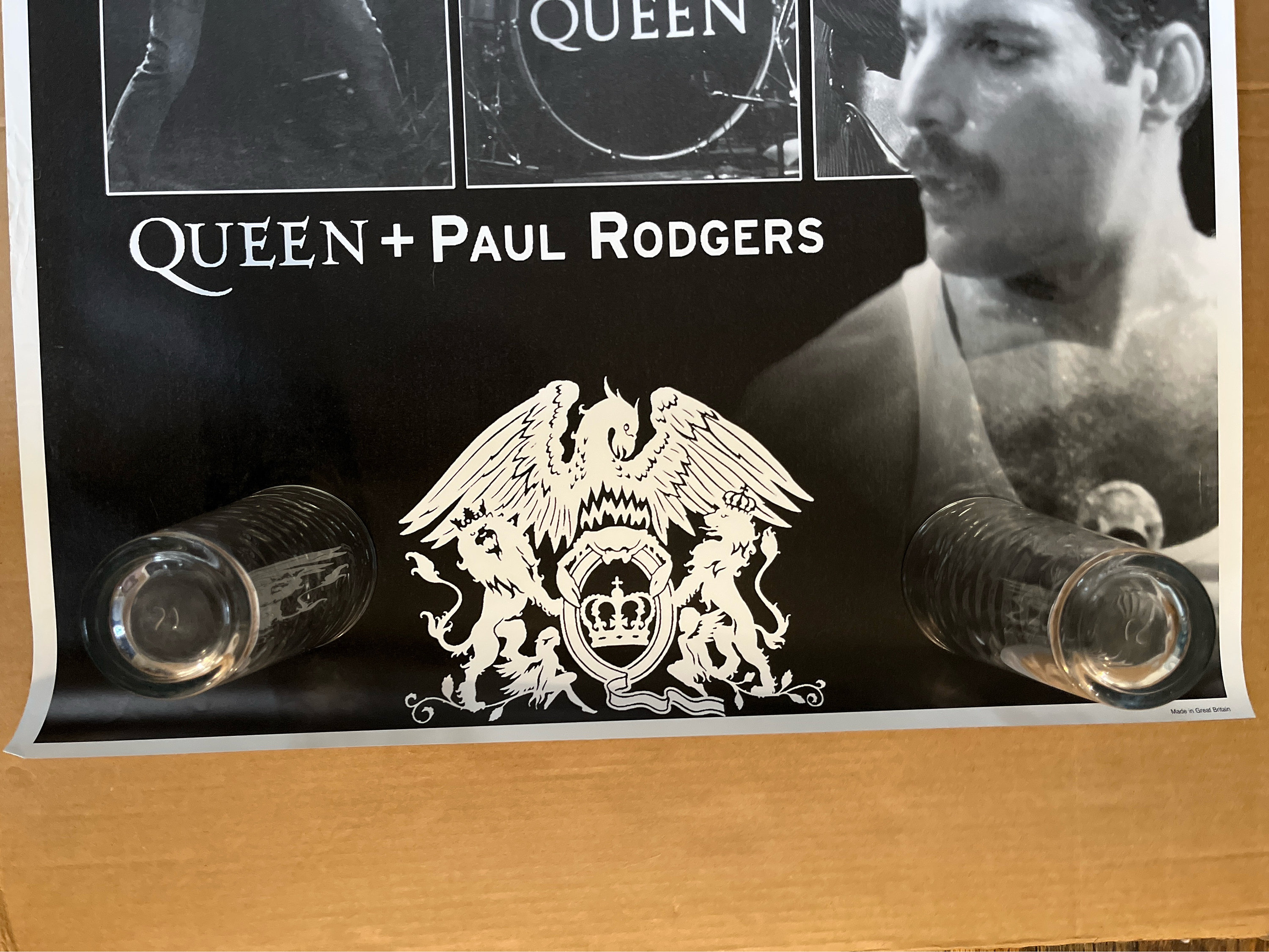 Queen Tour Vintage Poster Black and White 1990s Music Memorabilia