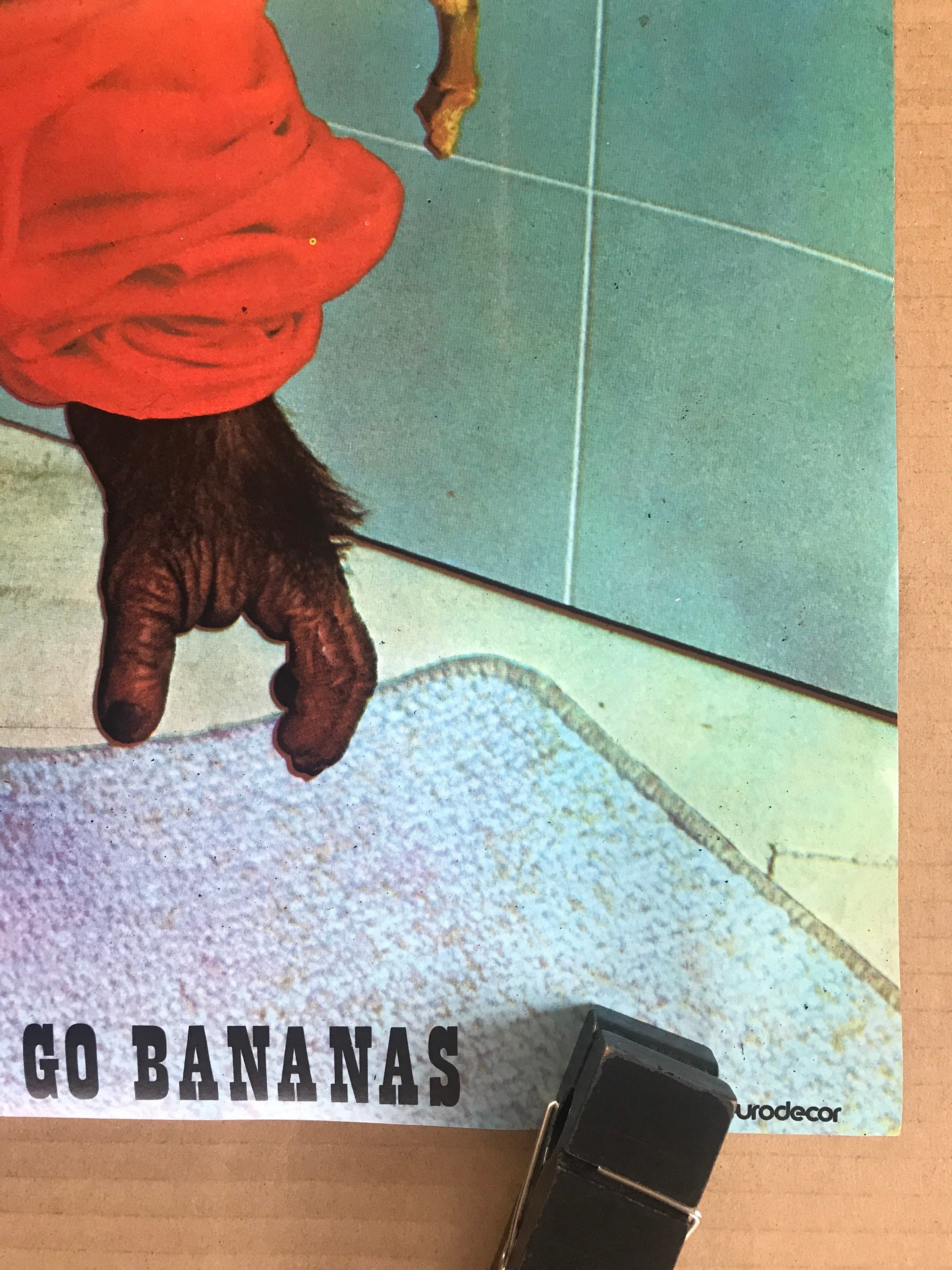 Vintage Original 1973 Go Bananas Pinup Monkey on the Toilet 70s Humor Poster  so What - Etsy