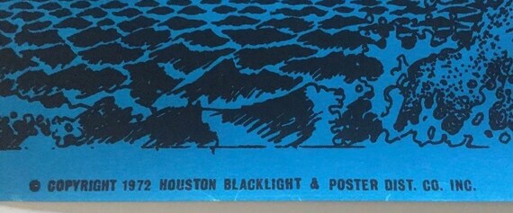 El Pegasus Vintage Blacklight Poster Psychedelic Houston Pin-up
