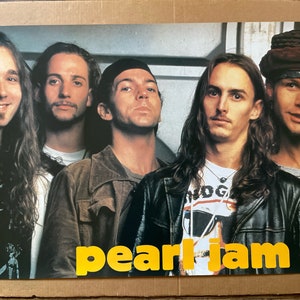 cartel vintage Pearl Jam 1990 recuerdos musicales rock
