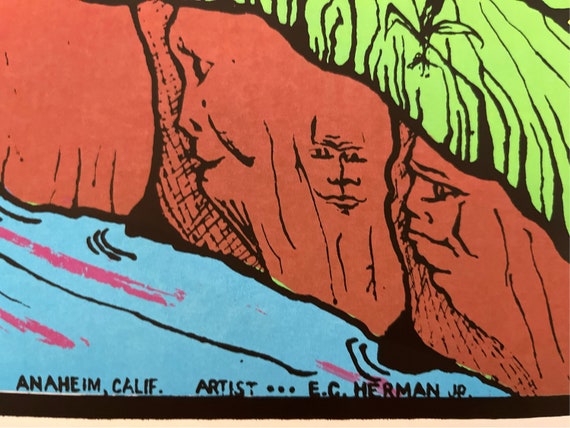 Original Vintage Poster If I Was Alone Blacklight Psychedelic