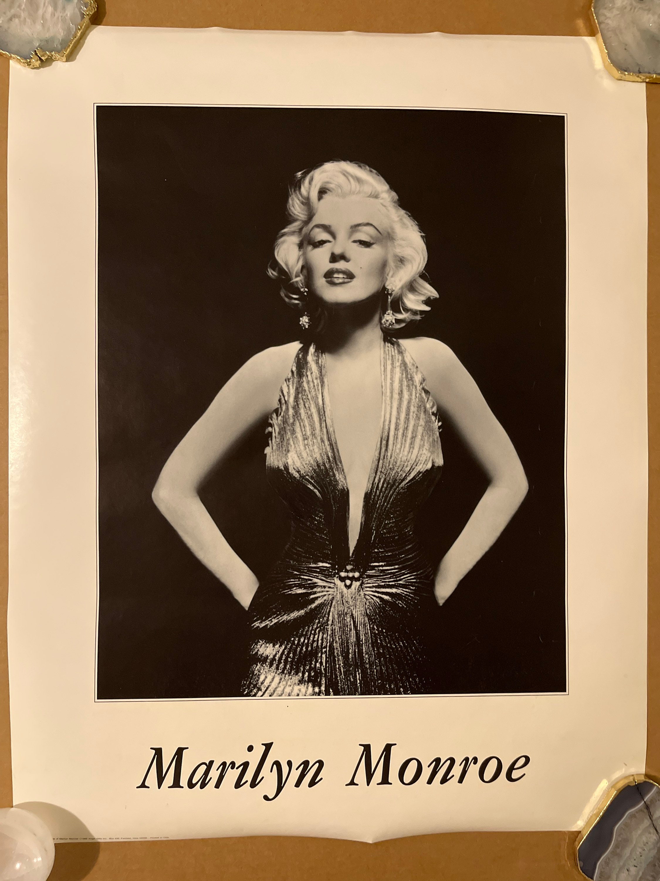 Marilyn Monroe Dress Black and White Vintage Poster 1988 - Etsy