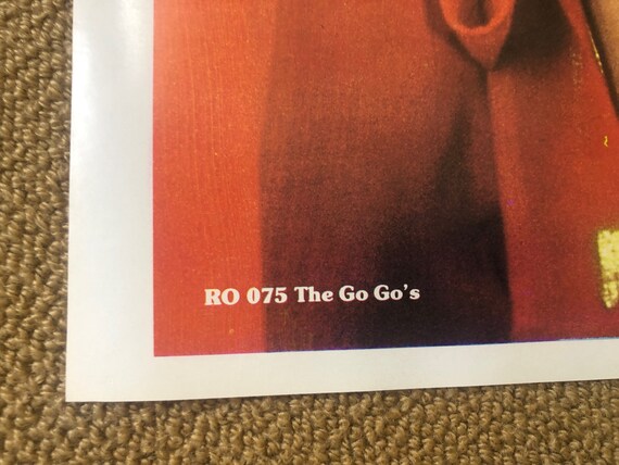 Vintage Original Poster the Go-gos 1980s Pop Music Memorabilia