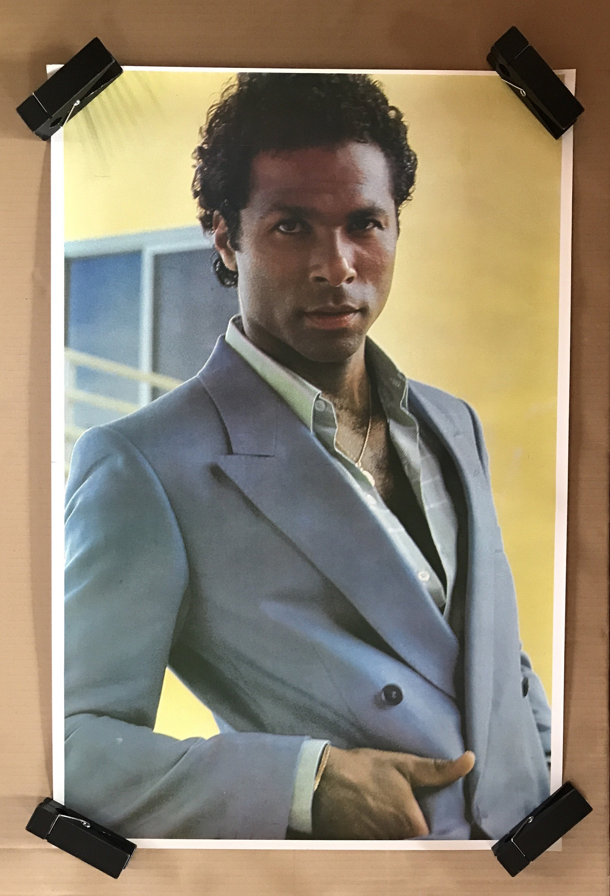 Vintage Original 1980s Miami Vice Ricardo Tubbs Poster Television