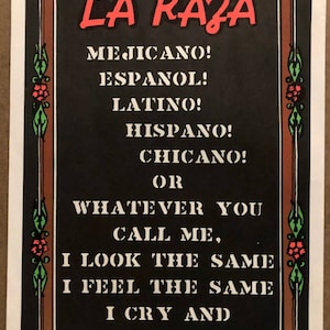 Póster original vintage de luz negra La Raza Llámame Igualdad 1970 Head Shop