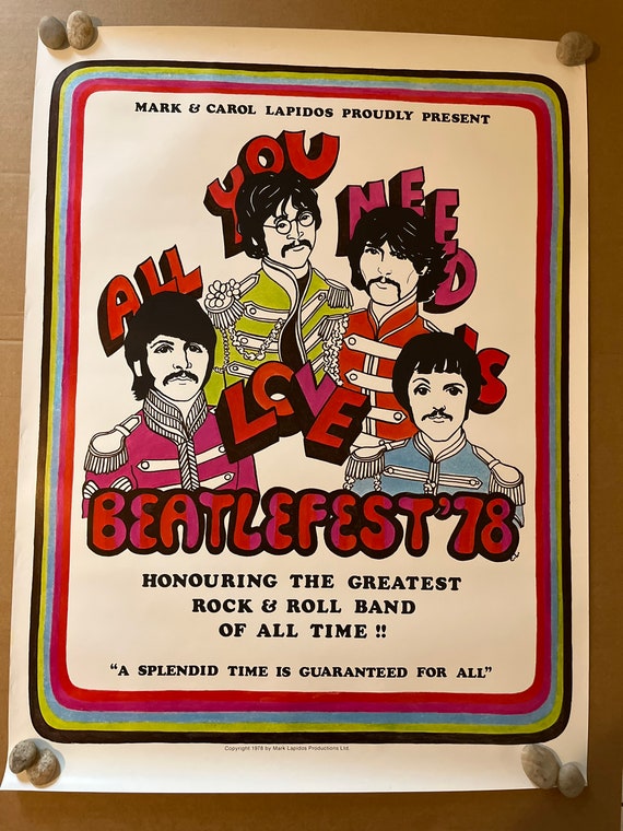 Beatlefest '78 All You Need is Love Vintage Poster - Etsy