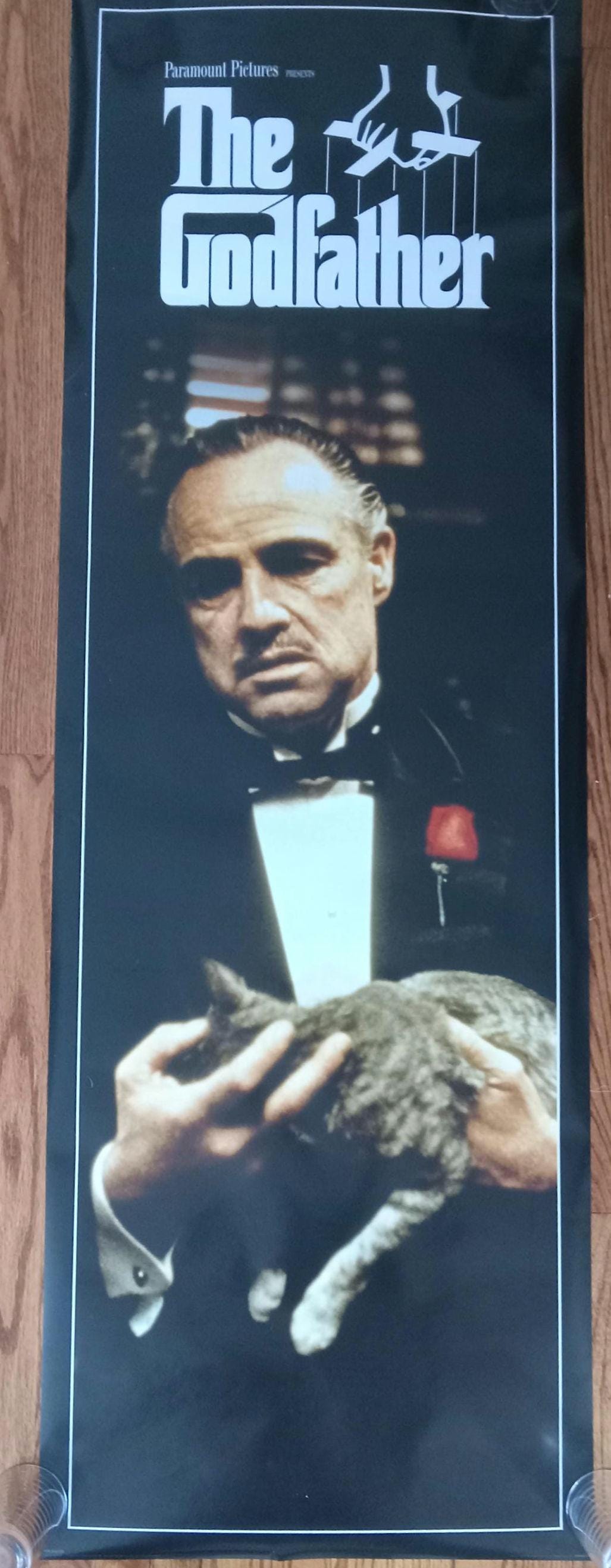 ゴッドファーザーのポスター 猫を抱く マーロン・ブランド 巨大なドア