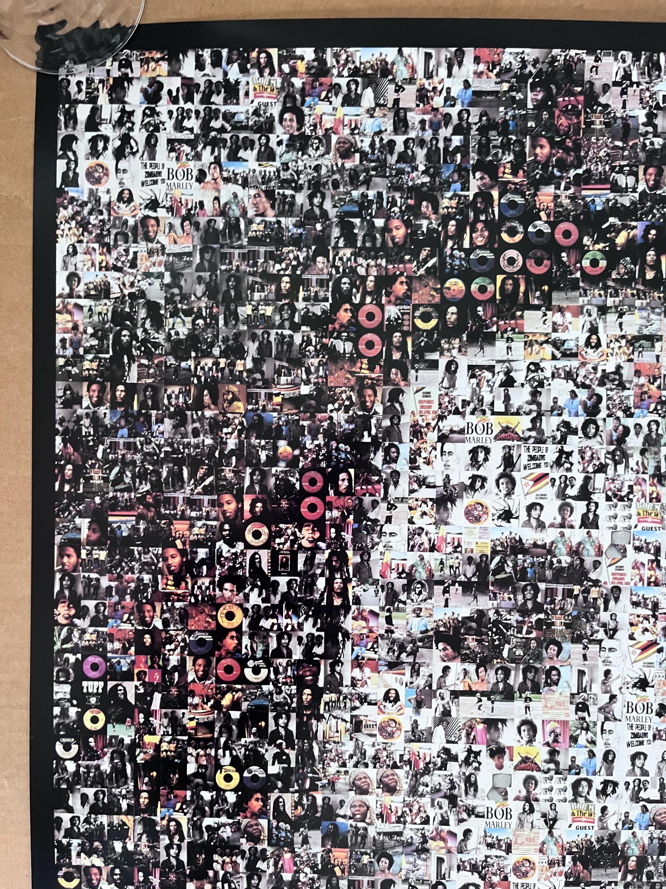 Bob Marley Photomosaic Vintage Poster Mosaic Profile Picture