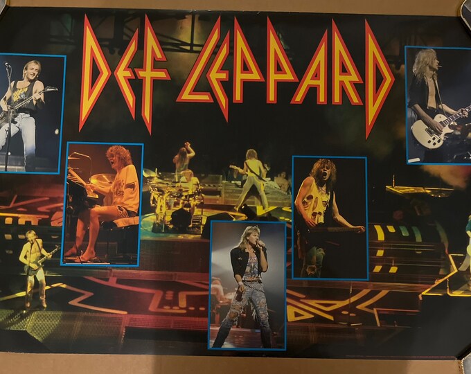 Def Leppard souvenirs musicaux affiche vintage 1988