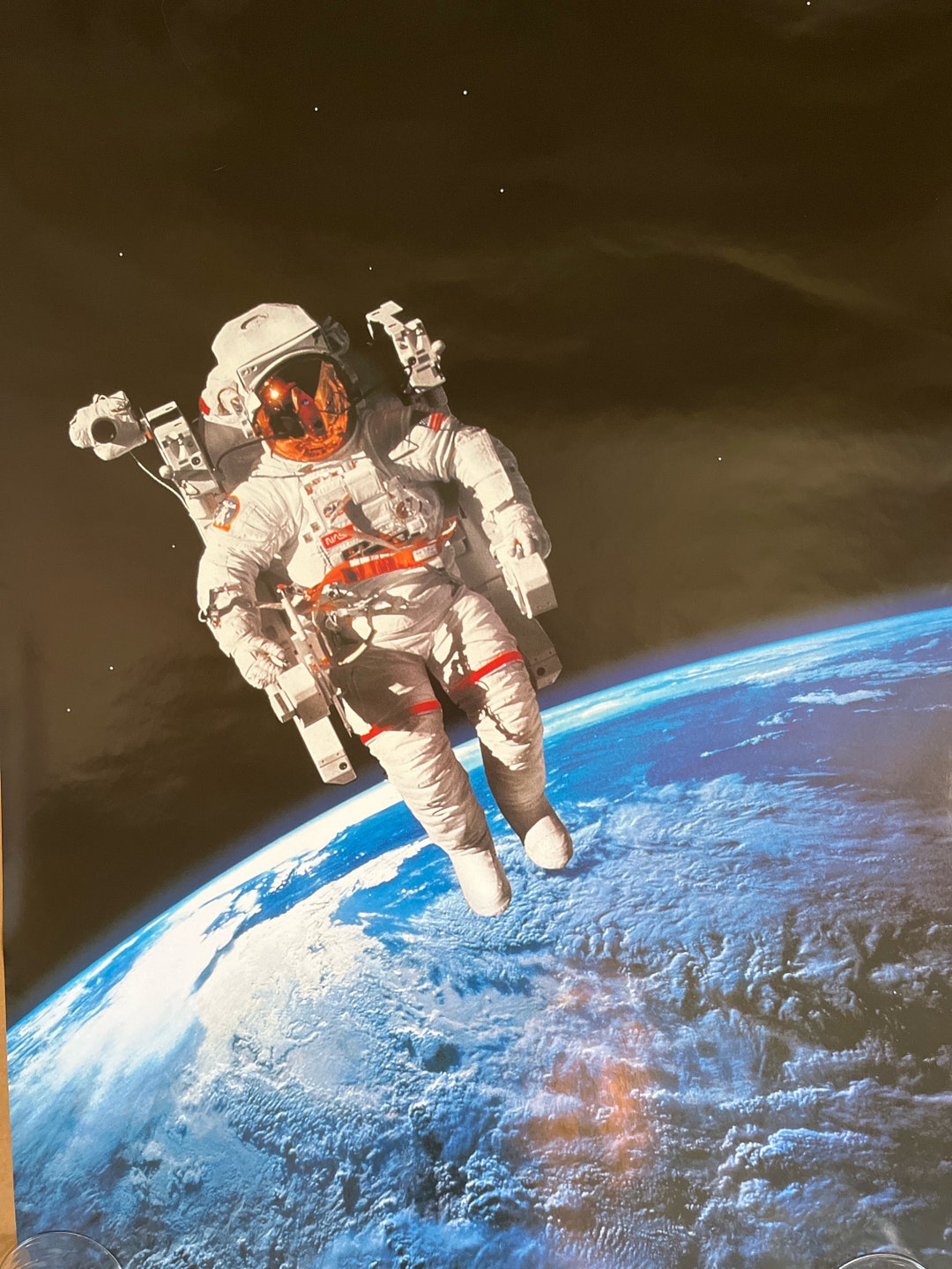 Astronaut Vintage Poster Space Nasa Outer Space 1998 Earth