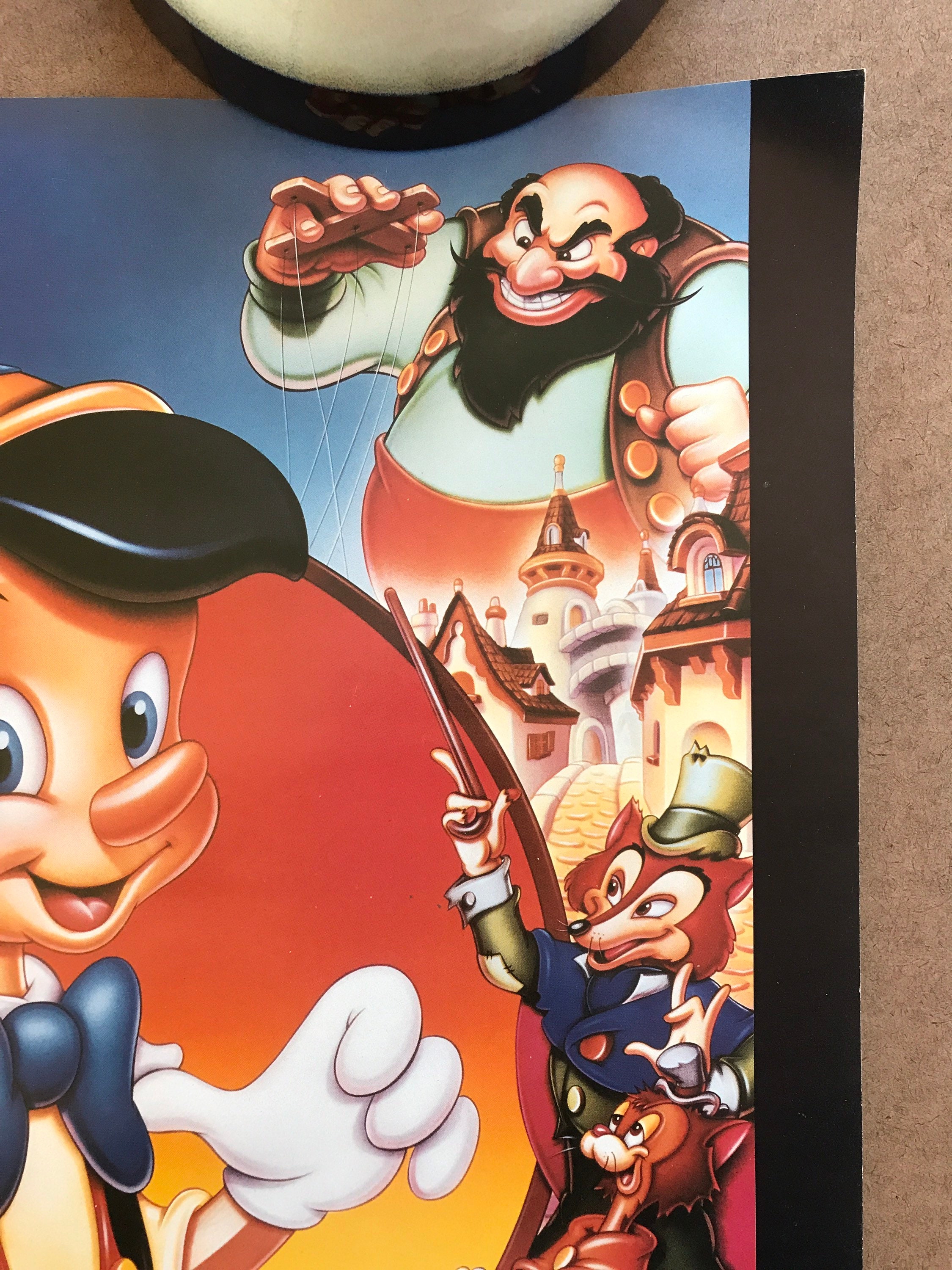 ヴィンテージオリジナル 1980 年代 ピノキオ ピンナップ ポスター