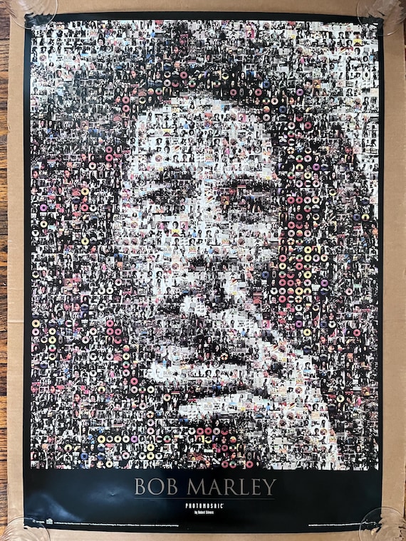 Bob Marley Photomosaic Vintage Poster Mosaic Profile Picture