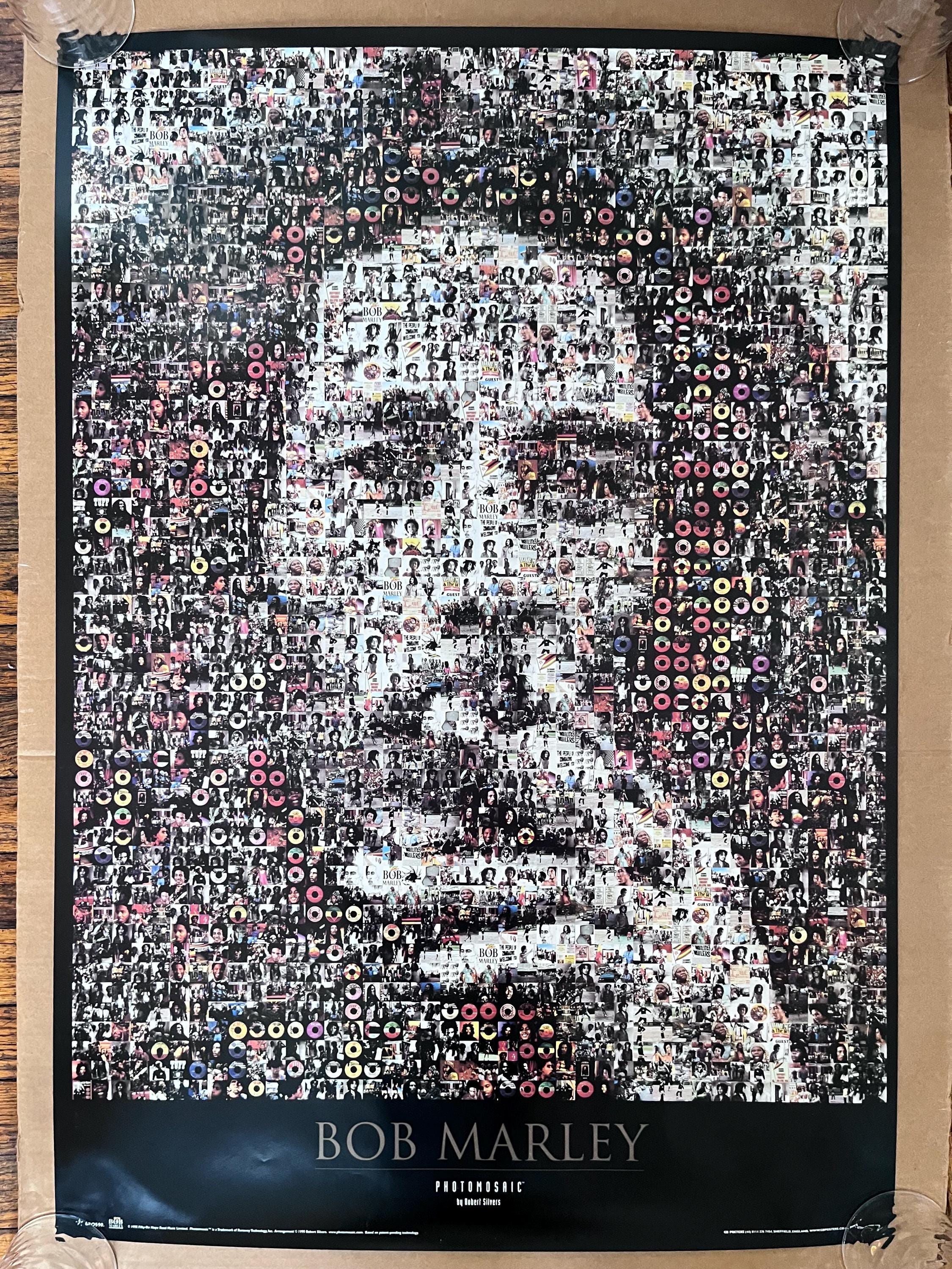 Bob Marley Photomosaic Poster - Etsy