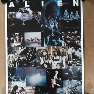 Vintage original 1879 alien movie collage poster twentieth century fox
