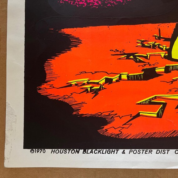 Vintage Original 1970 Houston Blacklight Why Poster 70s Numbered