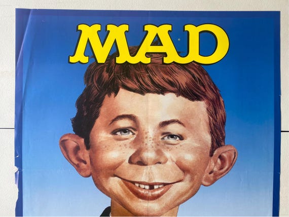 MAD Magazine Original Vintage Poster Alfred E Neuman What Me Worry