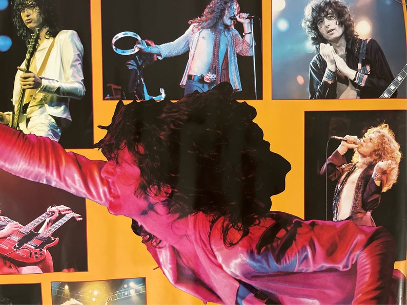 Led Zeppelin Collages Led Zeppelin Vintage Poster Music Memorabilia Photo Collage 1980s ...