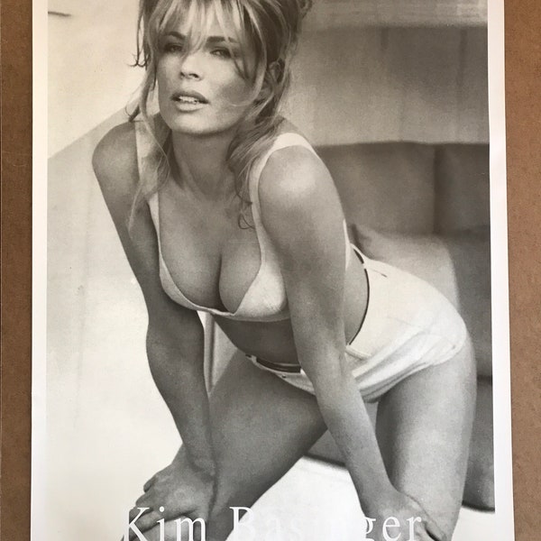 Vintage original 1980s Kim Basinger poster pinup model actress memorabilia