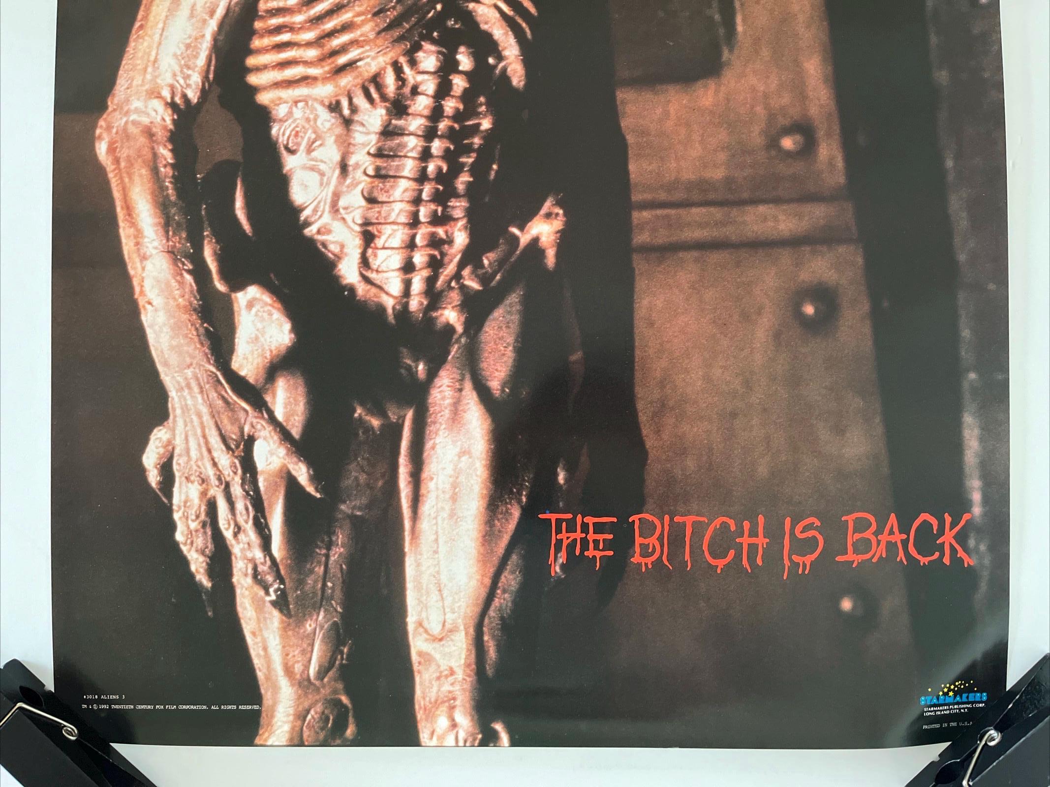 Original Vintage 1992 Alien 3 Sci-fi Fantasy Movie Poster 90s