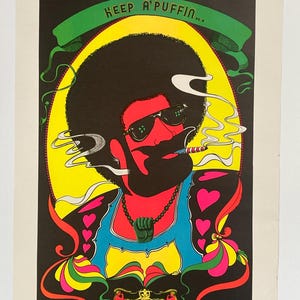 1970's ヴィンテージ AFRO ZIG-ZAG MAN ポスター 1970's ヴィンテージ