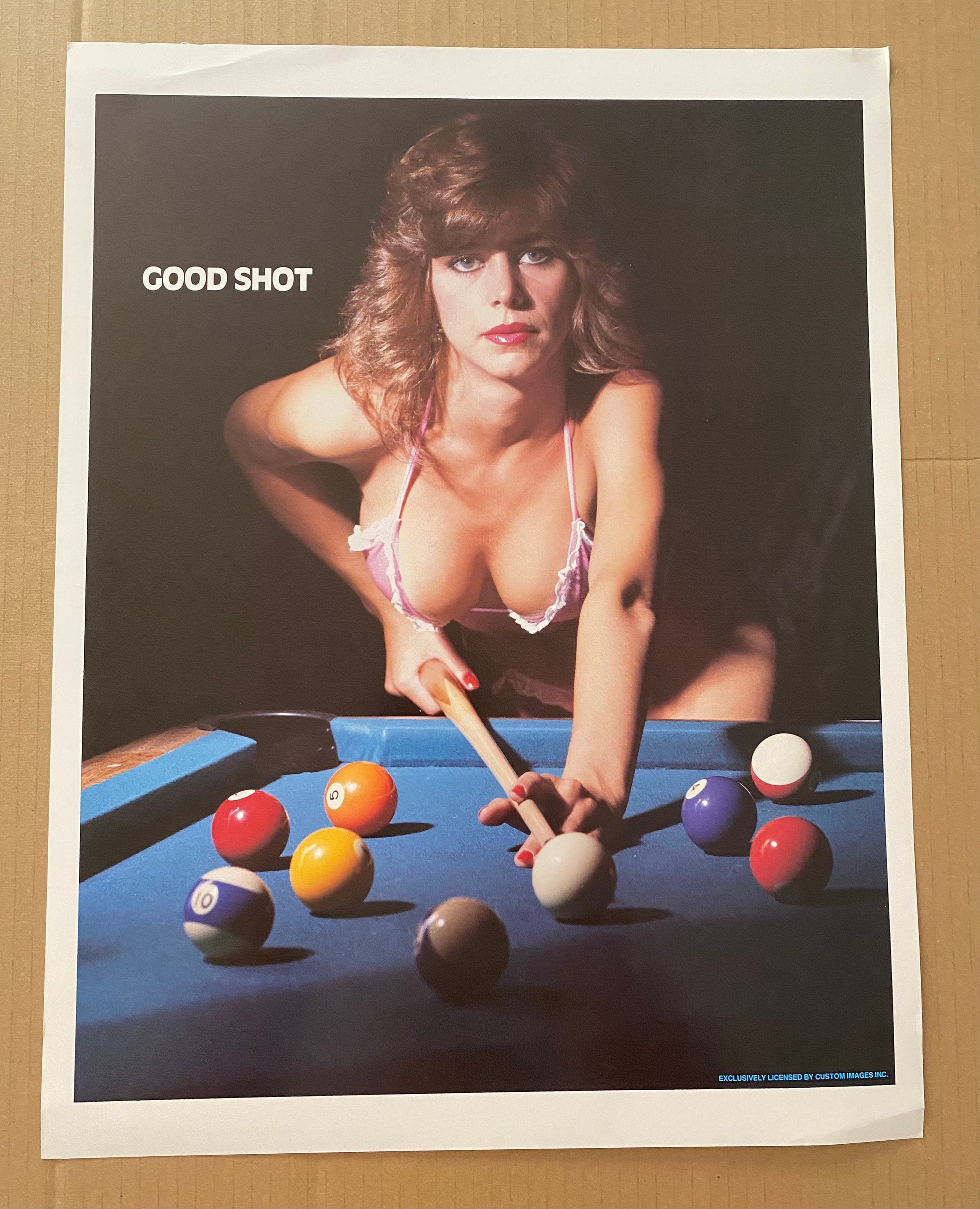 Good Shot Pool Billar Sexy Girl Breast original vintage 1970's poster pinup  - Etsy España