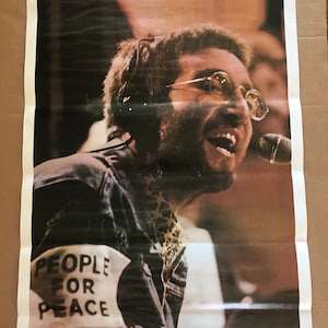Original vintage 1980 John Lennon Memorial Peace cartel Música Memorabilia Rock
