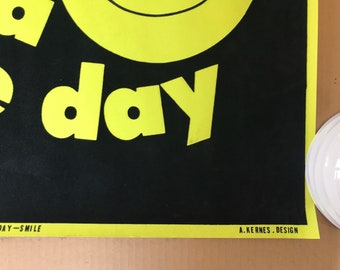 1971 vintage Have A Nice Day ブラックライトポスター ヴィンテージ オリジナル 1971 素敵な一日を 笑顔 スマイリー