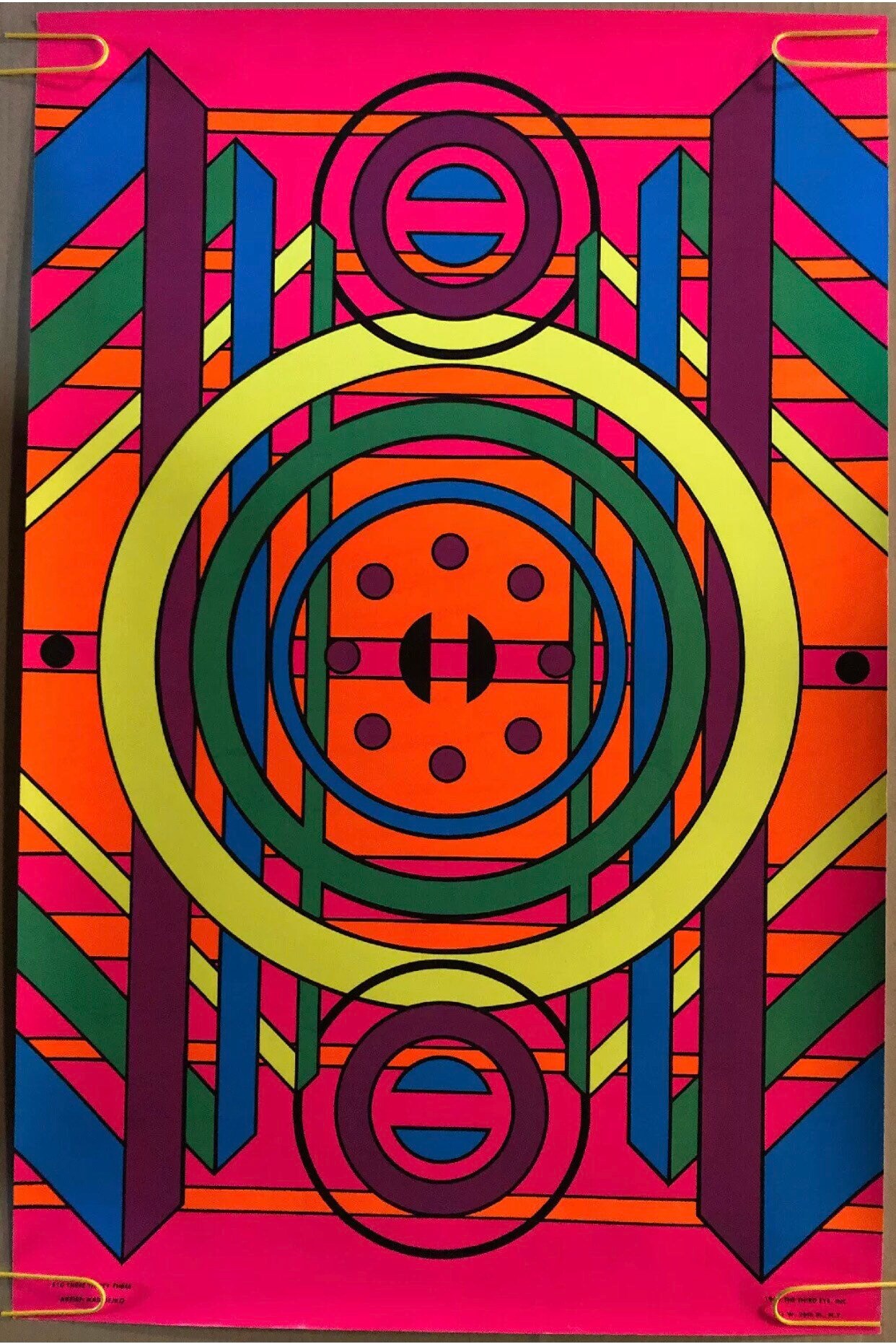 Vintage Blacklight Poster Three Thirty Three Third Eye Inc. 333