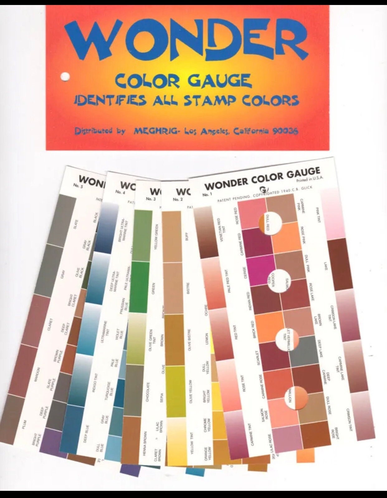 Wonder Color Gauge Guide ID Variations in Stamp Colors #MEG-WCG Color ...