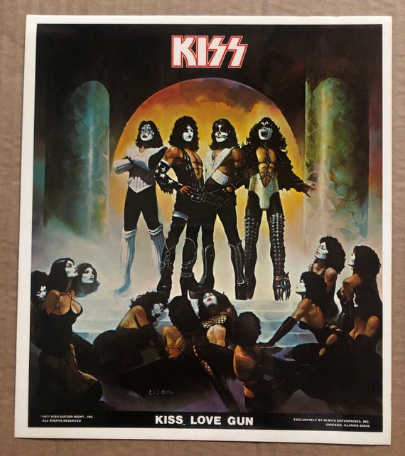 KISS 1977年 激レア アルミ蒸着ポリエステルフィルム ポスター 美品 KISS 1977年 激レア アルミ蒸着ポリエステルフィルム ポスター 美品