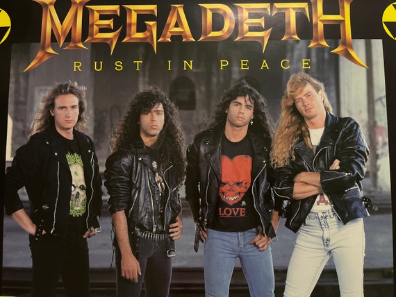 Megadeth on Tour Rust in Peace 1990 Promo Vintage Poster - Etsy Finland